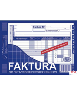 103-3E Faktura VAT netto (pełna) A5 MICHALCZYK&PROKOP
