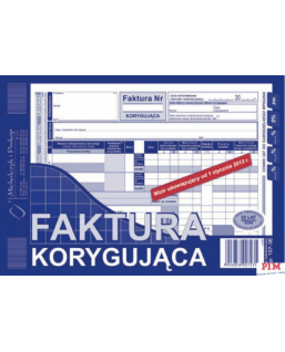 107-3E Faktura VAT korygująca MICHALCZYK&PROKOP A5 80 kartek