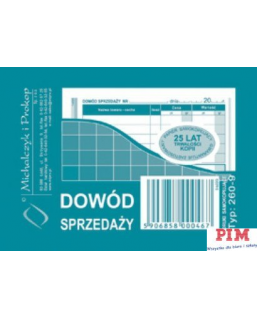 260-9 Dowód sprzedaży MICHALCZYK&PROKOP A7 80 kartek