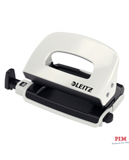 Dziurkacz mini LEITZ WOW metalowy perłowy biały 50601001