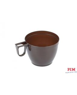 Filiżanka plastikowa brązowa 160ml (opakowanie 50szt)