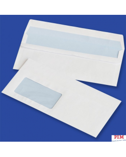 Koperty DL SK białe 75g okno lewe 45x90mm (1000szt.) NC samoklejące