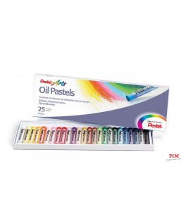 Kredki pastele olejne PENTEL 25kolorów PHN25