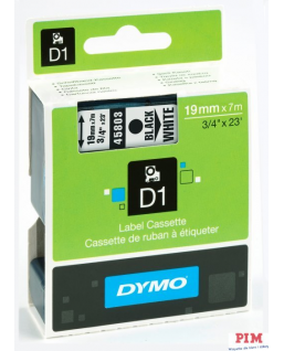 Taśma 19mm/7mm czarny /biała 45803 DYMO S0720830
