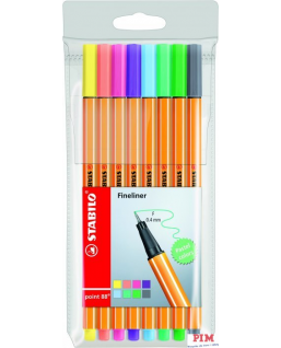 Cienkopis STABILO point 88 komplet 8szt. pastelowy 88/8-01 88/8-01