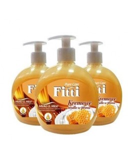 Mydło w płynie z dozownikiem Fitti 500ml mleko z miodem