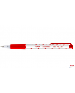 Długopis S-FINE automatyczny czerwony TO-069