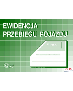 K-17 Ewidencja przebiegu pojazdu (bez kosztów) A5 MICHALCZYK&PROKOP