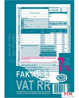 185-3 Faktura VAT RR MICHALCZYK&PROKOP A5 80 kartek