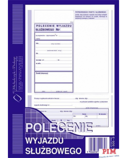 505-3 Polecenie wyjazdu służbowego MICHALCZYK&PROKOP A5 40 kartek