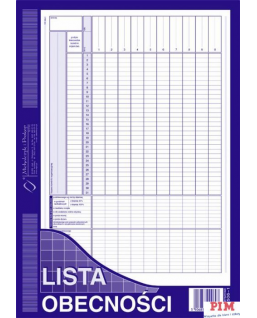 506-1 Lista obecności MICHALCZYK&PROKOP A4 40 kartek