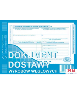 301-3 Dokument dostawy wyrobów węglowych (o+1k) A5