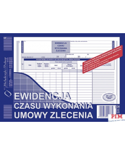 511-3E Ewidencja czasu wykonania zlecenia A5 offset MICHALCZYK&PROKOP