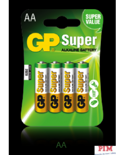 Bateria alkaliczna GP Super AA / LR6 (4szt) 1.5V GPPCA15AS015