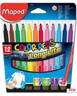 Flamastry trójkątne 12kolorów COLORPEPS 845020 MAPED
