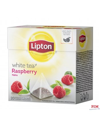 Herbata LIPTON piramidka white raspbery (20 saszetek)