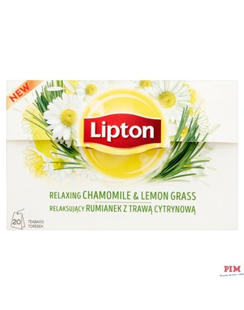 Herbata LIPTON RUMIANEK IMBIR TRAWA CYTRYNOWA (20 saszetek)