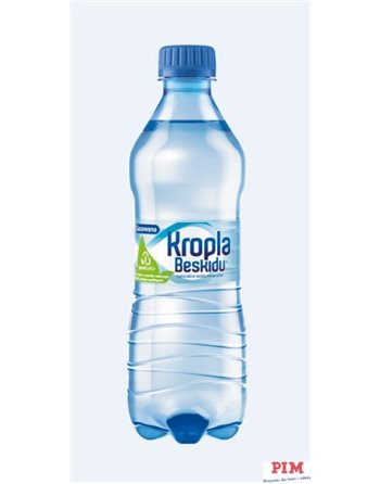 Woda KROPLA BESKIDU gazowana 0.5L butelka PET kaucja