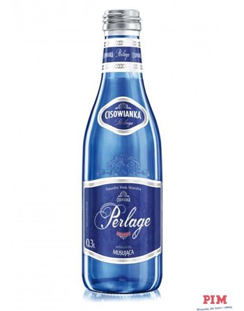 Woda CISOWIANKA 0.3l Perlage gazowana szkło karton 24 szt