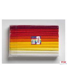 Bibuła 25x200cm mix kolory ciepłe (10szt) 8kol2521-MIX2 HAPPY COLOR