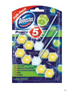 Zawieszka do toalety POWER5 DUO LIME 2x55g DOMESTOS