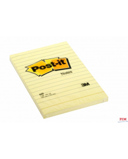 Bloczek 3M POST-IT 660 102x152mm żółte 100k linia FT510010620