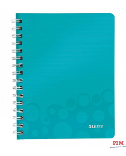 Kołonotatnik LEITZ WOW A5 80k PP kratka turkusowy 46410051