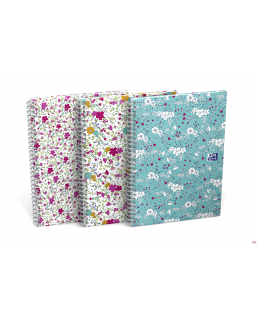 Kołonotatnik OXFORD FLORAL A6 50k 90g kratka 400094826