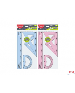Zestaw linijka 30cm 2 ekierki 1 kątomierz STUDY MAXI MAPED 897147