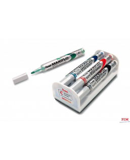 Marker do tablic PENTEL MAXIFLO komplet 4szt z gąbką MWL5S-4N