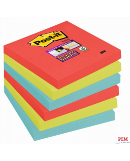 Bloczki 3M POST-IT 76x76mm BORA BORA Super Sticky 6x90kartek 70005253458