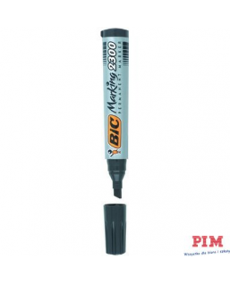 Marker permanentny BIC 2300 czerwony ścięta końcówka 820924