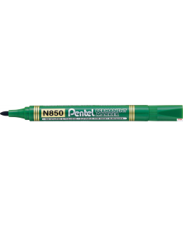 Marker permanentny N850 zielony okrągła końcówka PENTEL
