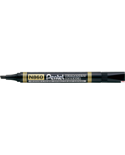 Marker permanentny N860 czarny ścięta końcówka PENTEL