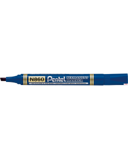 Marker permanentny N860 niebieski ścięta końcówka PENTEL