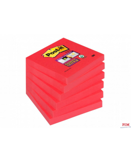 Bloczki 3M POST-IT 76x76mm różowe Super Sticky 6x90kartek 70005198125