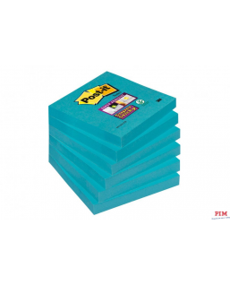 Bloczki 3M POST-IT 76x76mm niebieskie Super Sticky 6x90kartek 70005253284