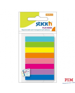 Zakładki indeksujące 45x8mm mix 8 kolorów neon STICK"N 21401
