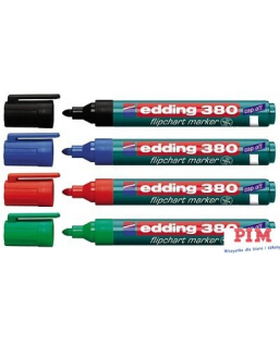 Marker flipchart okrągły 1.5-3mm - komplet 4szt EDDING 380/4S