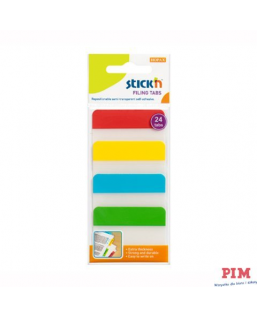 Przekładki indeksujące przeźroczyste 38x51mm 4 kolory STICK"N 21608