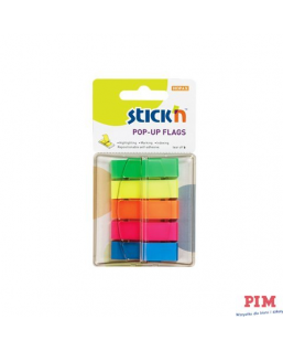 Zakładki indeksujące w podajniku mix 45x12mm (200sztuk) STICK"N 26029
