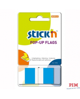 Zakładki indeksujące 45x25mm 50szt niebieski podajnik STICK"N 26024