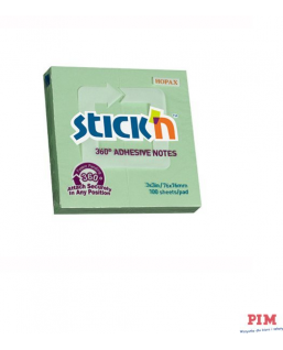Bloczek STICK"N 76x76mm 360stopni zielony 21552