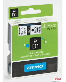 Taśma 12mm/7m czarny biała 45013 DYMO S0720530