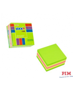 Bloczek STICK"N 51x51mm zielony-mix neon i pastel 21534