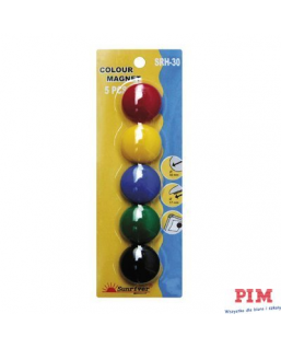 Magnesy ARGO kolorowe WF-30 opakowanie 5sztuk SRH-30