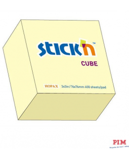 Bloczek STICK"N 76x76mm 400k żółty pastelowy 21072