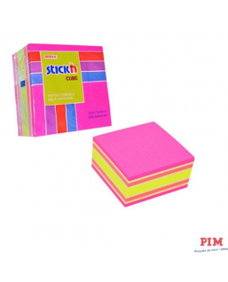 Bloczek STICK"N 76x76mm 400k mix różowy/żółty 21536