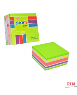 Bloczek STICK"N 76x76mm 400k mix zielony/żółty/różowy 21537