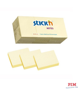 Bloczki STICK"N 38x51mm żółty pastele 12bloczków x 100 kartek 21530